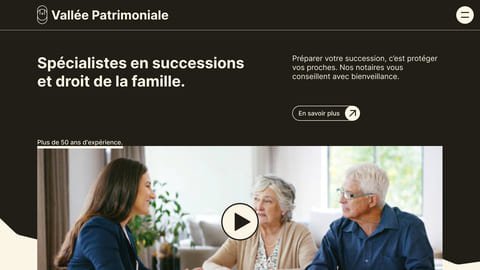 Hero section pour cabinet professionnel par Inite Studio